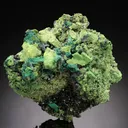Gartrellite with Azurite and Malachite ps. after Azurite - image 1