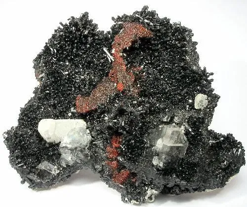 Gaudefroyite, Baryte, Andradite image