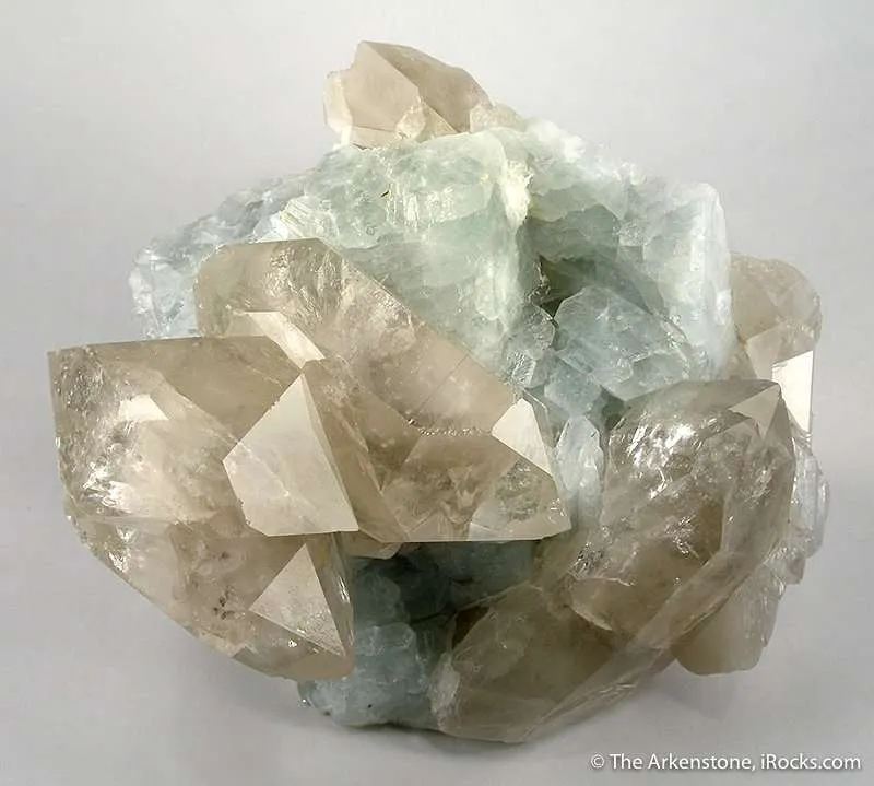 Gem Albite Crystals on Quartz image