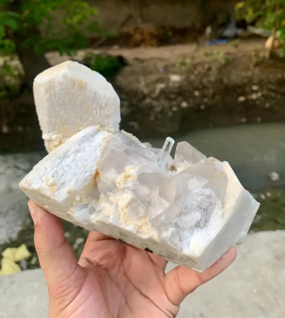 Gem Blue Aquamarine on Quartz and Feldspar from Pakistan - image 5