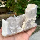 Gem Blue Aquamarine on Quartz and Feldspar from Pakistan - image 1
