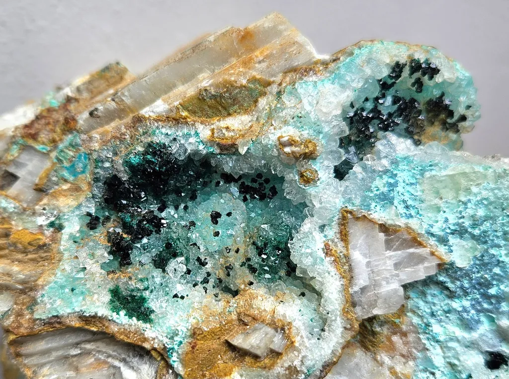 GEM CLINOATACAMITE CRYSTALS DRUSY CHRYSOCOLLA LILY MINE PERU DISCOVERY - image 4