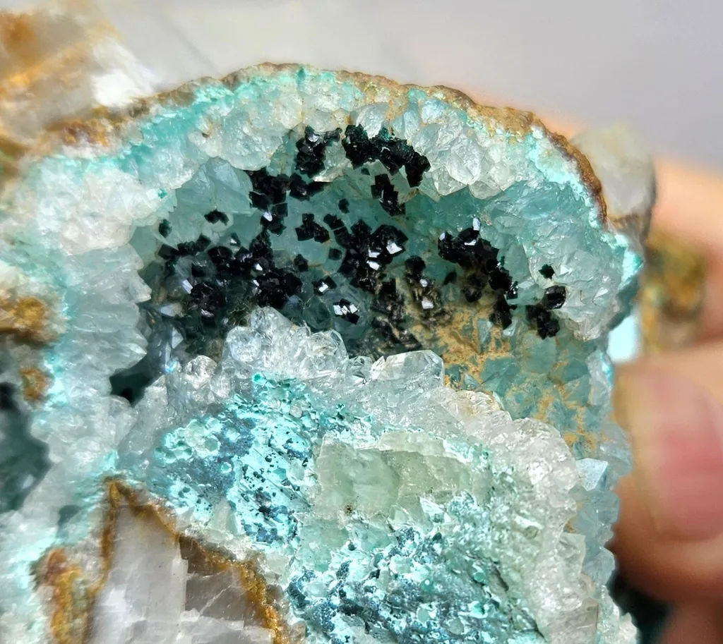 GEM CLINOATACAMITE CRYSTALS DRUSY CHRYSOCOLLA LILY MINE PERU DISCOVERY - image 5