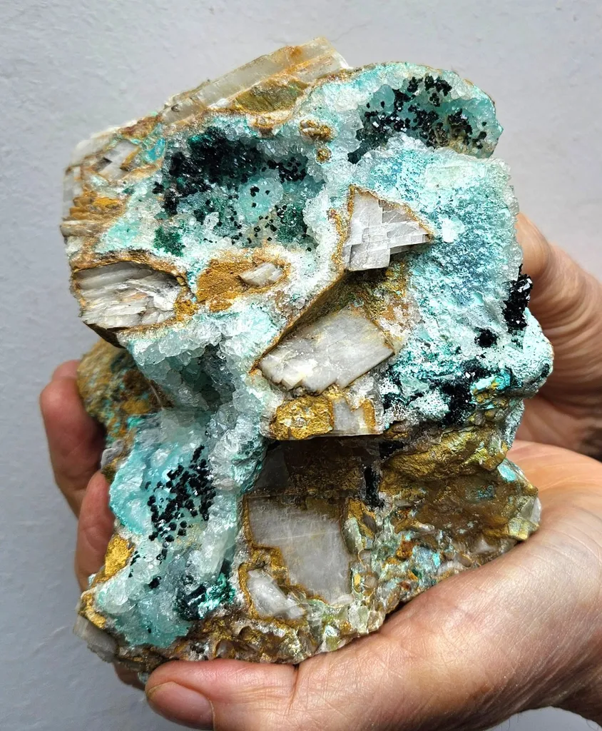 GEM CLINOATACAMITE CRYSTALS DRUSY CHRYSOCOLLA LILY MINE PERU DISCOVERY - image 3