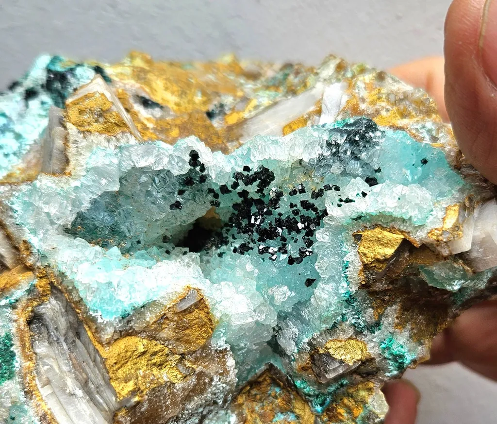 GEM CLINOATACAMITE CRYSTALS DRUSY CHRYSOCOLLA LILY MINE PERU DISCOVERY - image 6