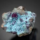 Gem Cuprite on Chrysocolla - image 1