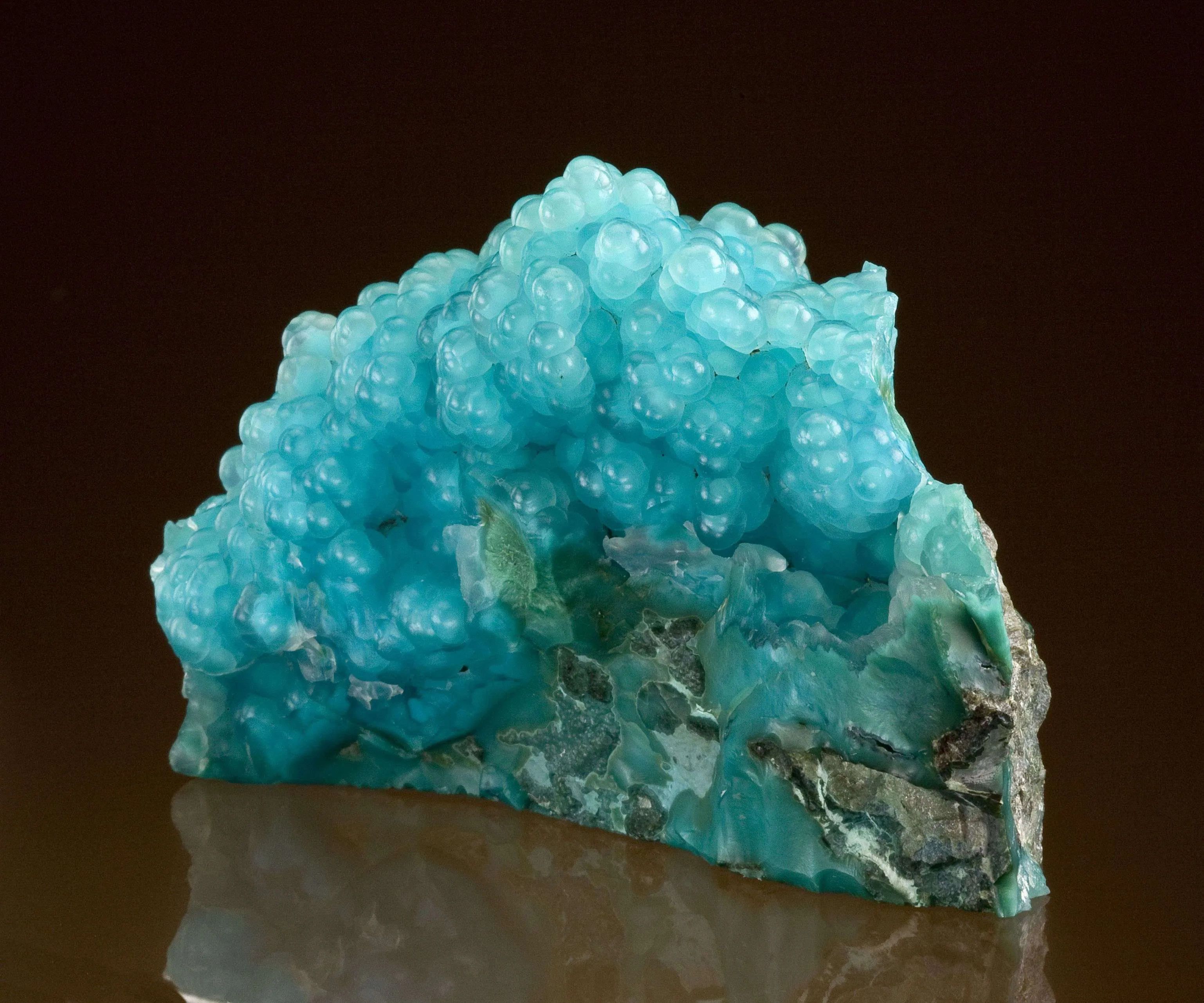 Gem Silica - Chalcedony on Chrysocolla - image 2
