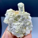 Gemmy Blue Aquamarine on Albite from Shigar valley Pakistan - image 4
