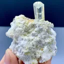 Gemmy Blue Aquamarine on Albite from Shigar valley Pakistan - image 5