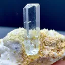 Gemmy Blue Aquamarine on Albite from Shigar valley Pakistan - image 3