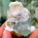 Gemmy Blue Aquamarine with Topaz and Apatite on Cleavelandite Albite from Pakistan - image 5