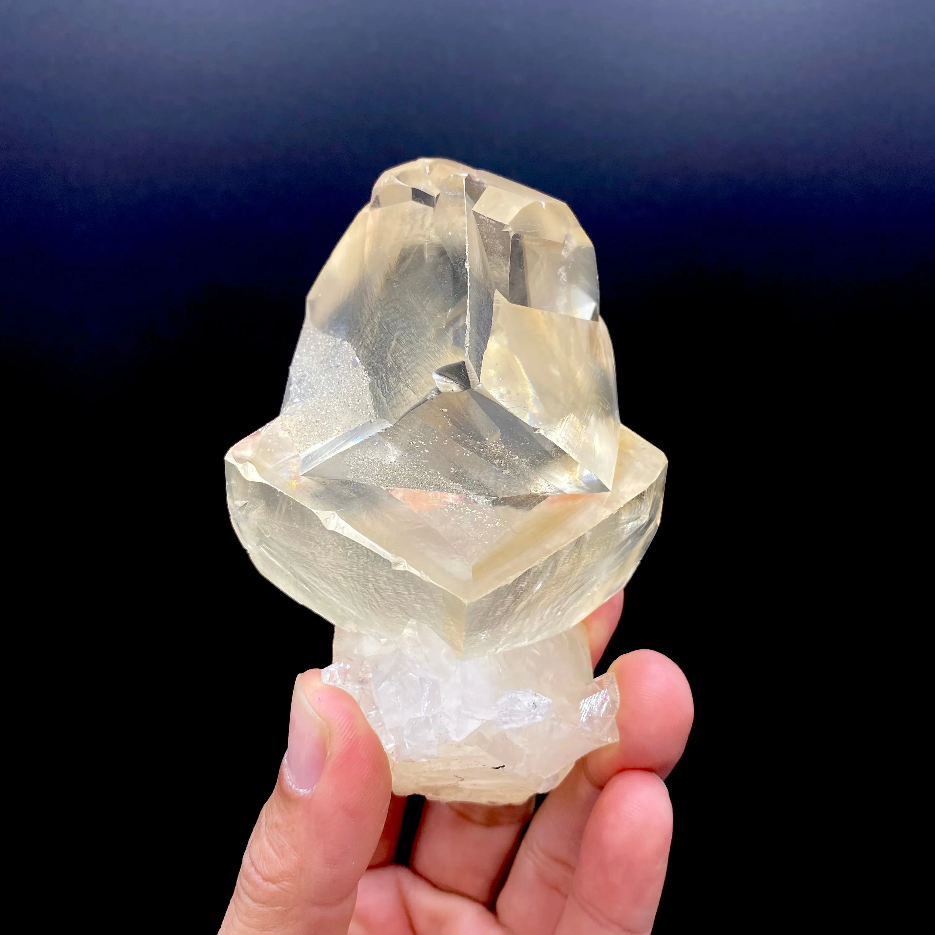 Gemmy Calcite Crystal – 360° Artistically Terminated Natural Mineral Specimen from Jalgaon, India DK96 - image 2