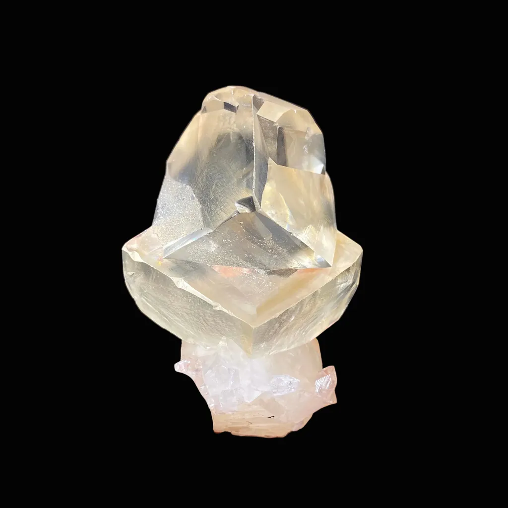 Gemmy Calcite Crystal – 360° Artistically Terminated Natural Mineral Specimen from Jalgaon, India DK96 - image 2