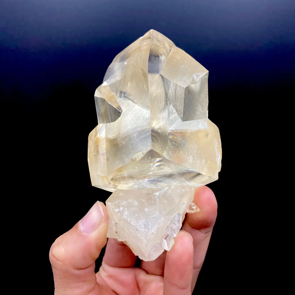 Gemmy Calcite Crystal – 360° Artistically Terminated Natural Mineral Specimen from Jalgaon, India DK96 image