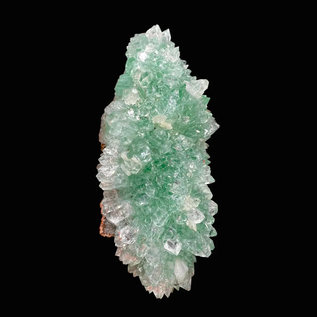 Gemmy Green Apophyllite Crystals on Heulandite Matrix | Rare Indian Zeolite Specimen from Ahmednagar DK119 - image 3