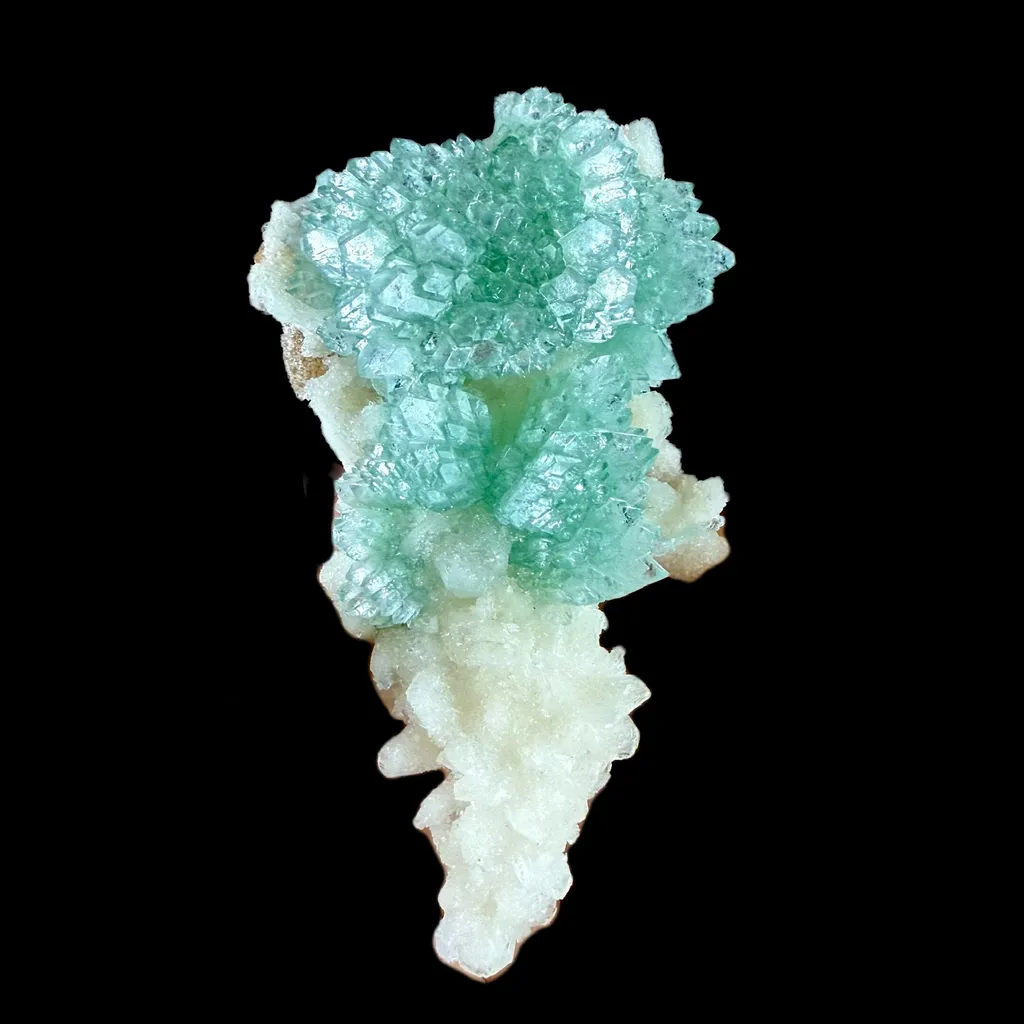 Gemmy Green Apophyllite with Stilbite | High Quality Mineral | Indian Mineral | Superb Minerals | Collectors Piece | Minerals | Specimen image
