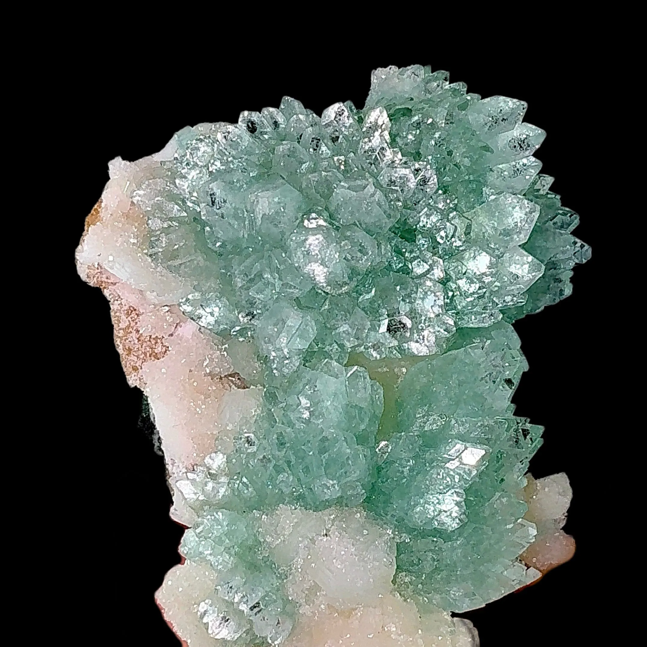 Gemmy Green Apophyllite with Stilbite | High Quality Mineral | Indian Mineral | Superb Minerals | Collectors Piece | Minerals | Specimen - image 3