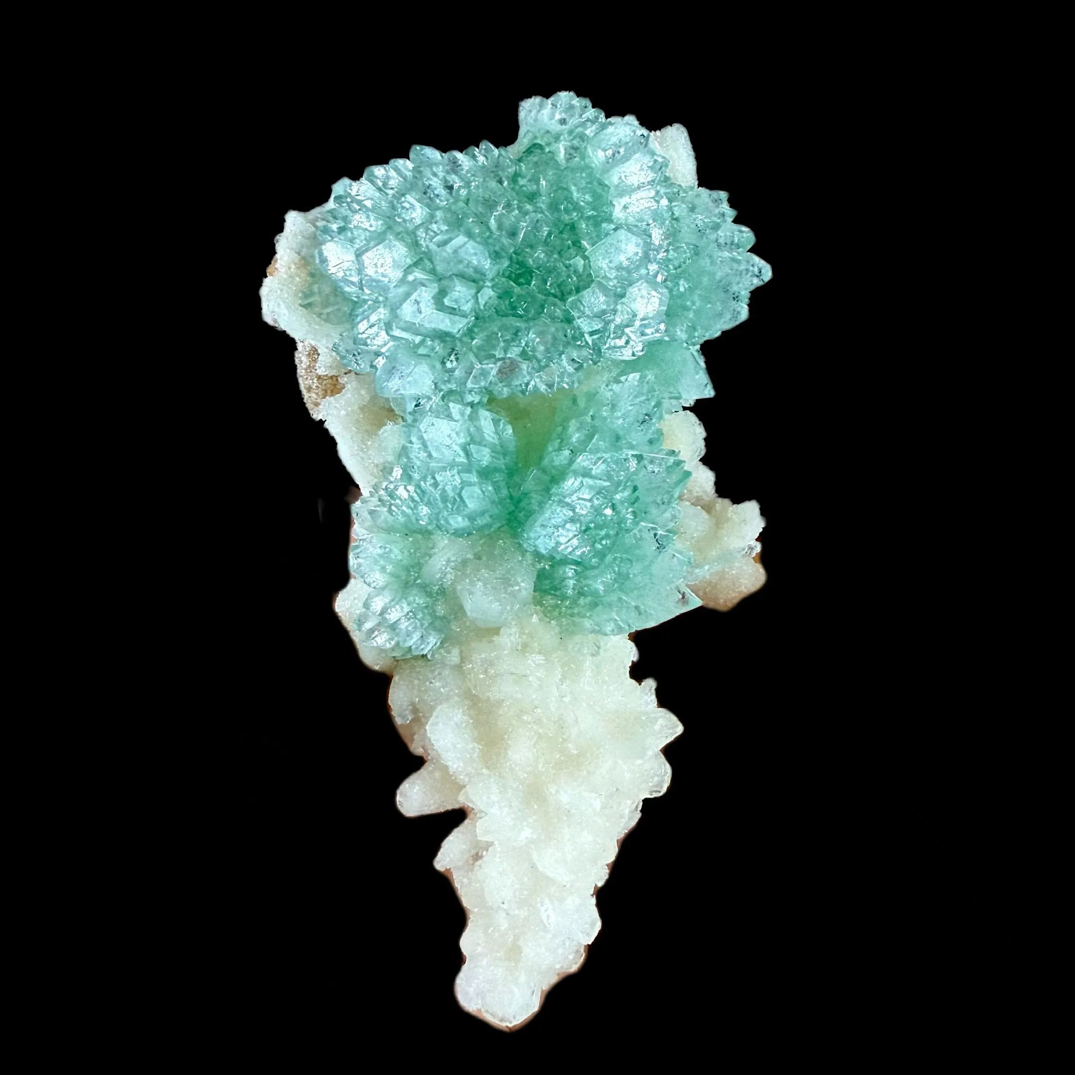 Gemmy Green Apophyllite with Stilbite | High Quality Mineral | Indian Mineral | Superb Minerals | Collectors Piece | Minerals | Specimen - image 1