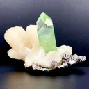 Gemmy Green Apophyllite with Stilbite in Chalcedony | Jalgaon India Rare Mineral Specimen DK85 - image 1