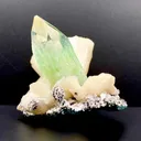 Gemmy Green Apophyllite with Stilbite in Chalcedony | Jalgaon India Rare Mineral Specimen DK85 - image 2