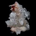 Gemmy Pointed Apophyllite with Stilbite Barbellate Formation - image 3