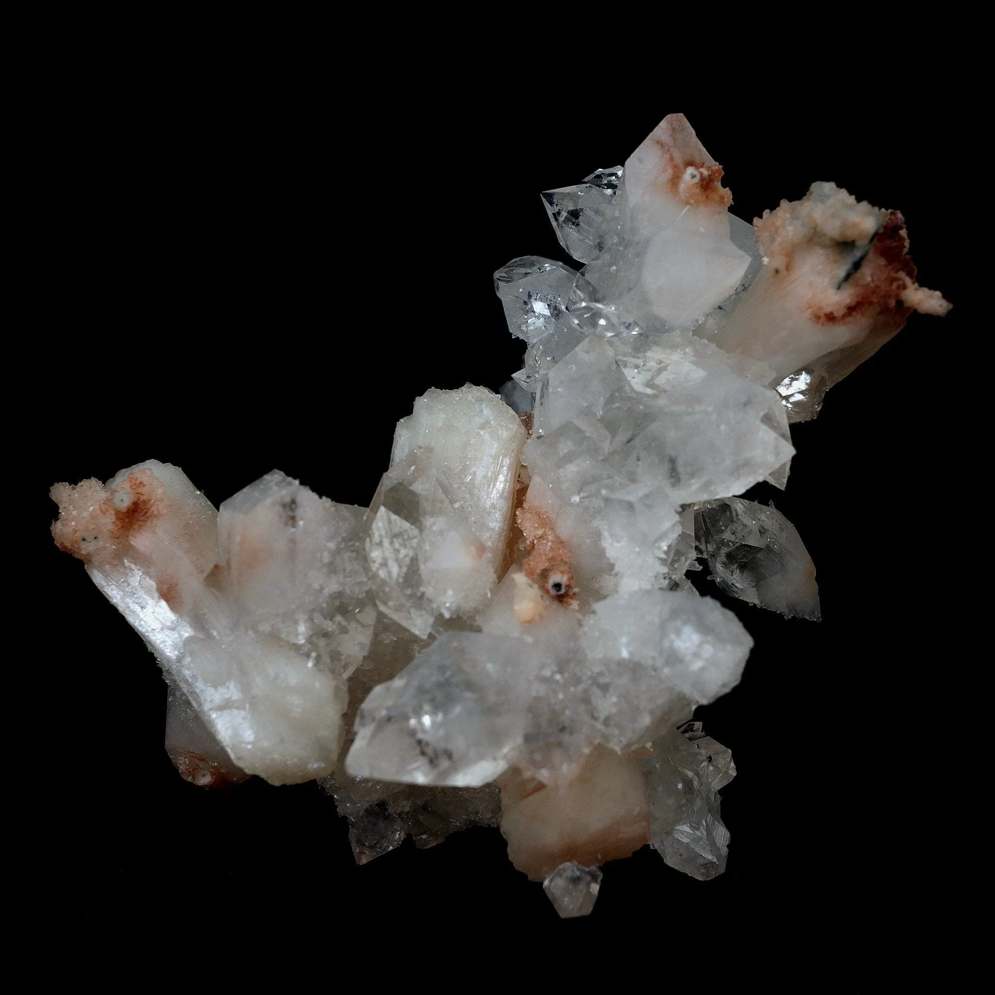 Gemmy Pointed Apophyllite with Stilbite Barbellate Formation - image 5