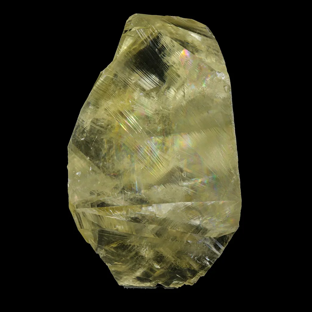 Gemmy Yellow Calcite Crystal on Indian Zeolite Matrix – Rare Jalgaon, India Natural Mineral Specimen image