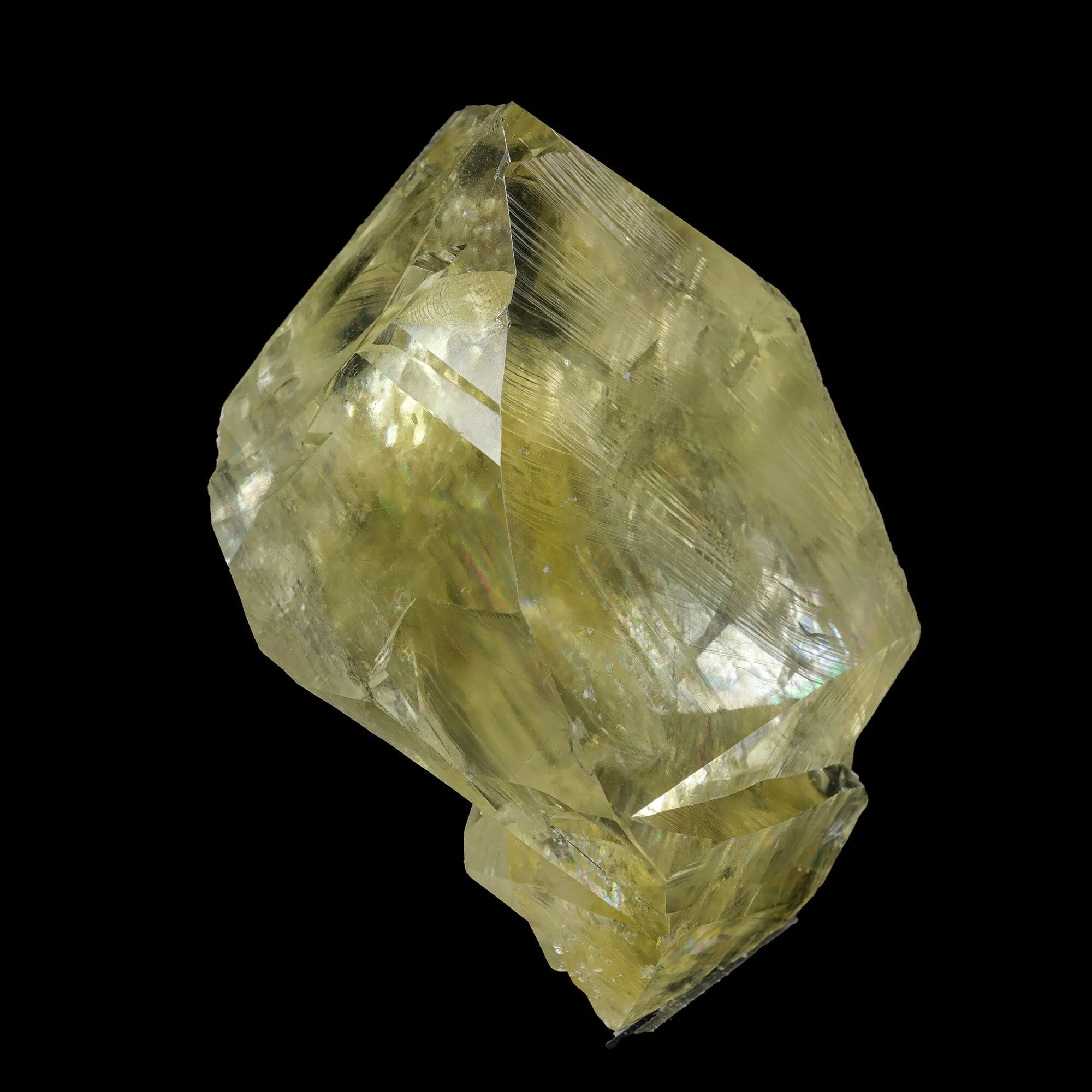 Gemmy Yellow Calcite Crystal on Indian Zeolite Matrix – Rare Jalgaon, India Natural Mineral Specimen - image 2