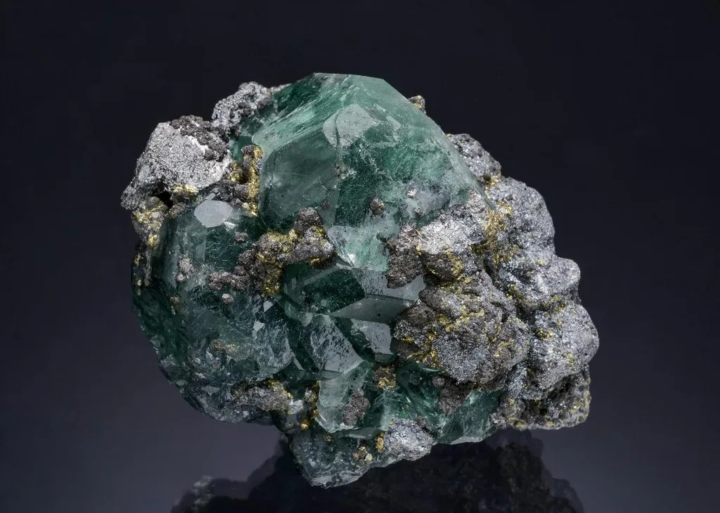 Geocronite with Fluorite Sphalerite and Pyrite image