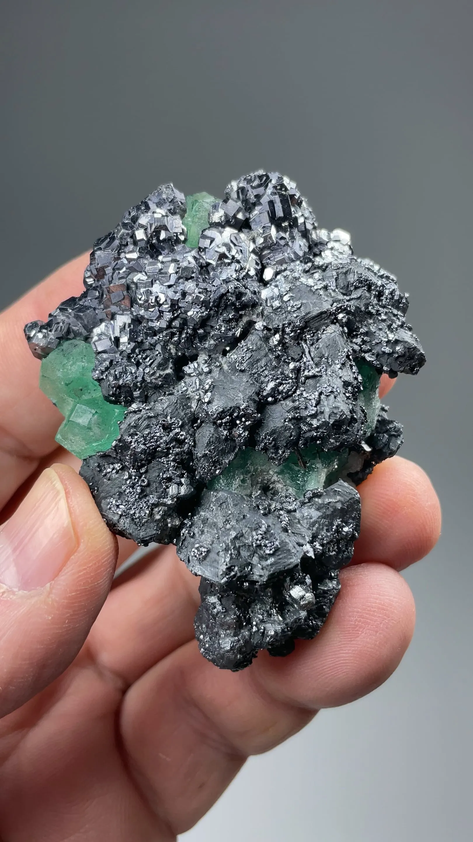 Geocronite with Galena, Fluorite - image 2