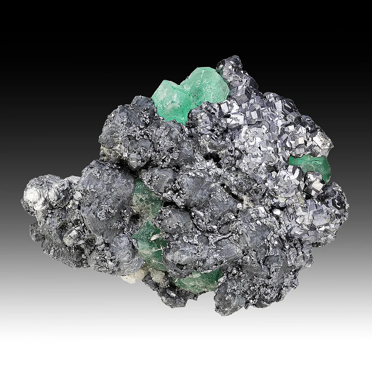 Geocronite with Galena, Fluorite - image 1