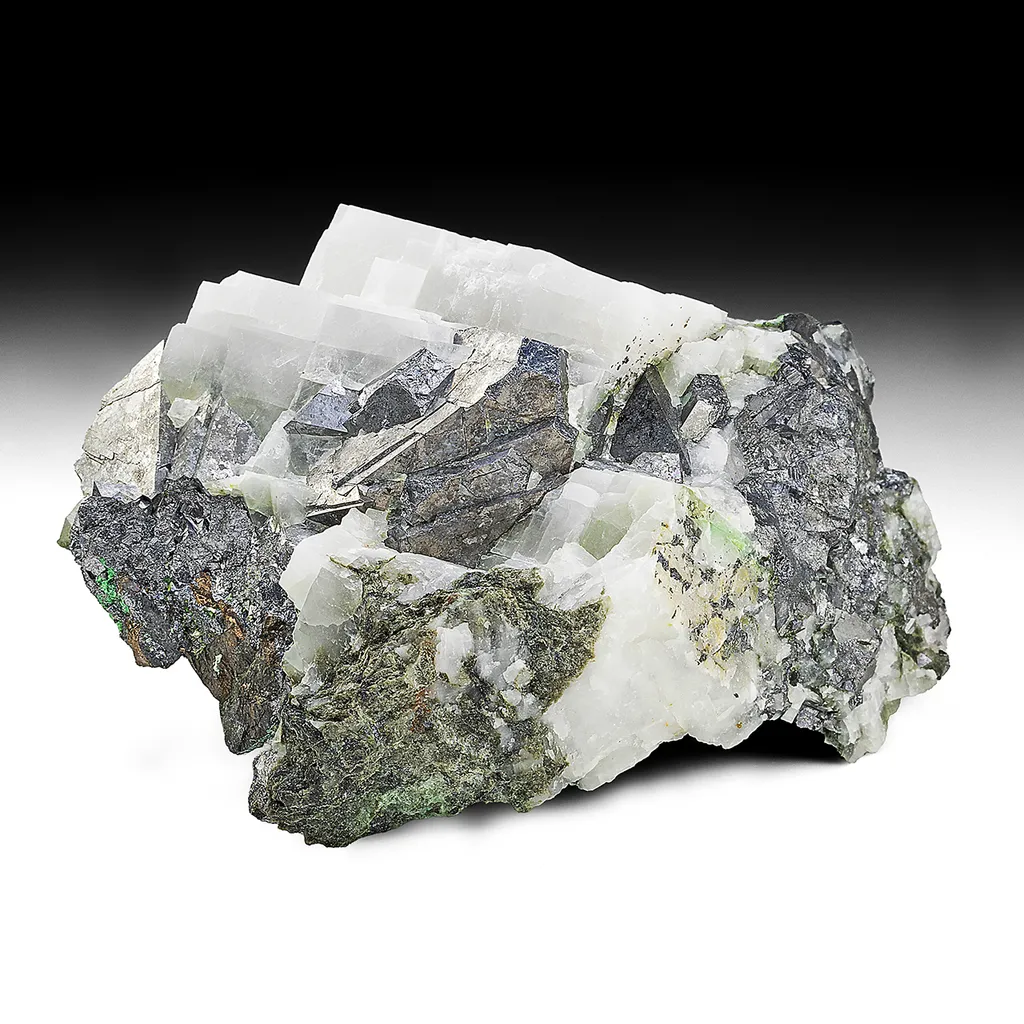 Gersdorffite with Calcite, Annabergite image