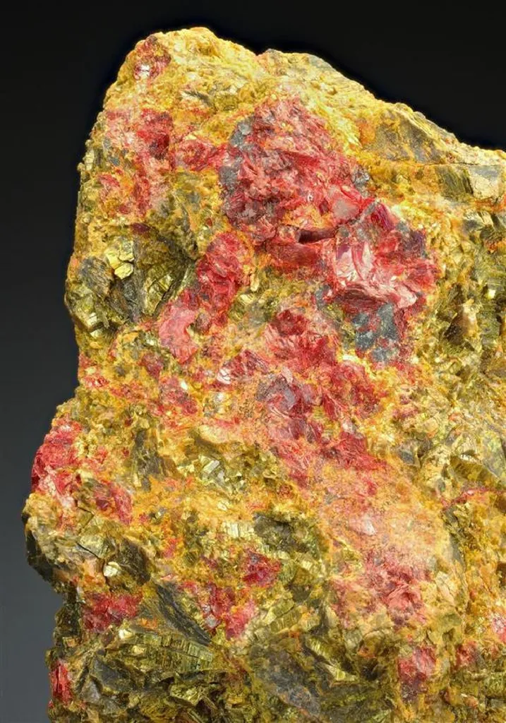 GETCHELLITE, Realgar and Orpiment (Specimen and Polished Mount) image