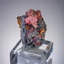 GETCHELLITE with Orpiment on Stibnite - image 1