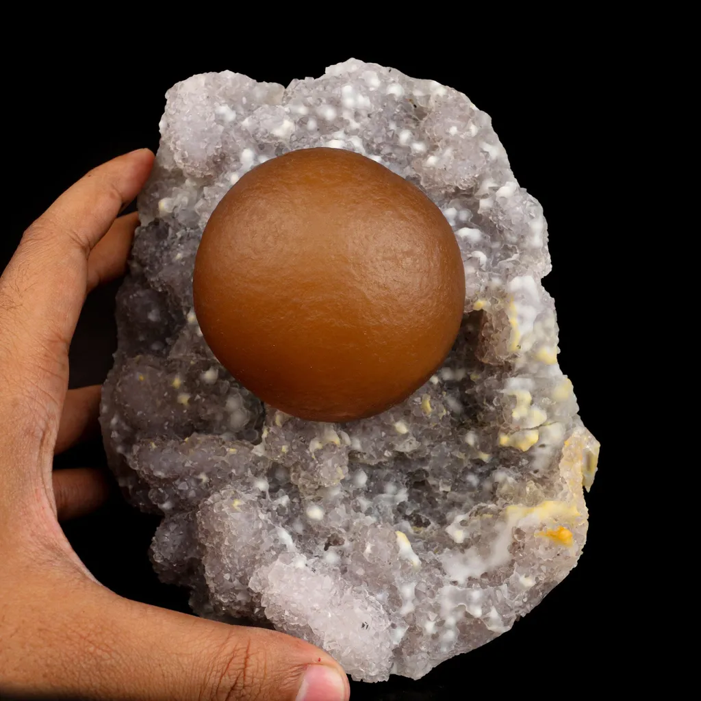 Gigantic Botryoidal Fluorite on MM Quartz Very, Rare Natural Mineral Specimen - image 4