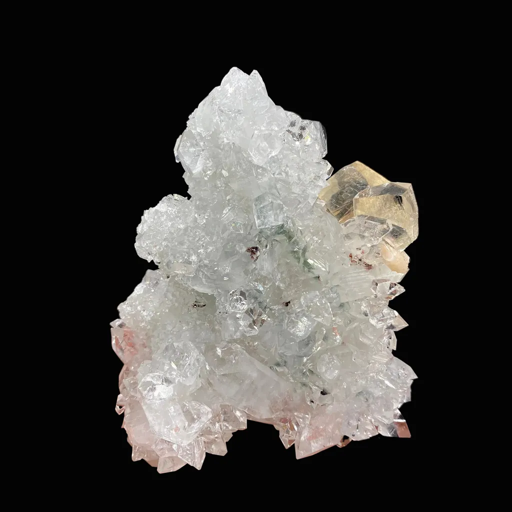Glittering Calcite on Ultra Sparkling Apophyllite Crystal Specimen | Jalgaon, India DK101 - image 3