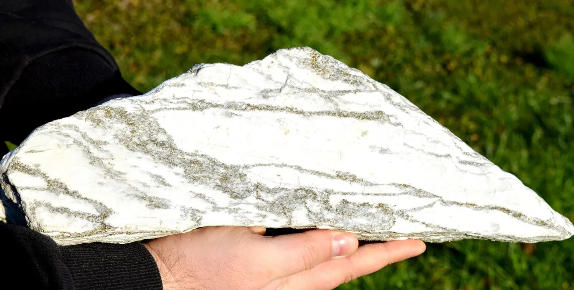 Gneiss & Pyrite 7650 grams - Crodo gneiss quarries, Verbano-Cusio-Ossola Province, Piedmont, Italy - image 6