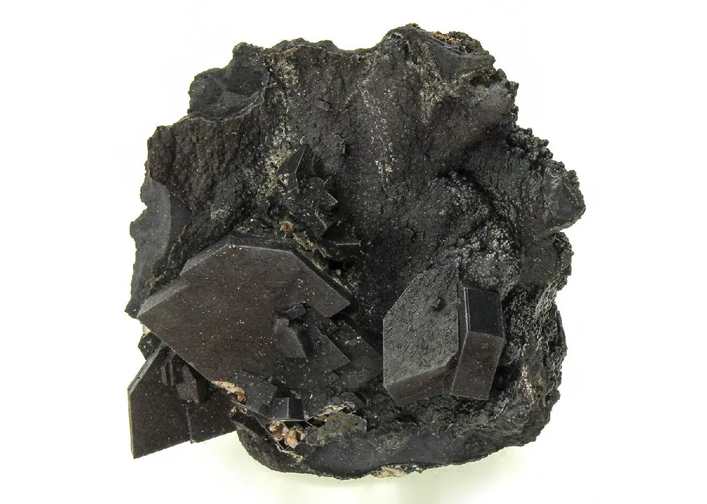 Goethite Coating Cerussite Pseudomorph After Anglesite image
