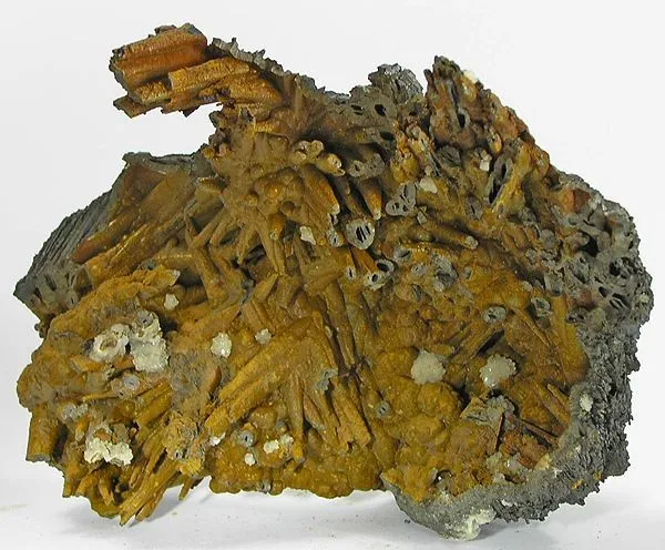 Goethite, Gypsum (Var: Selenite) image