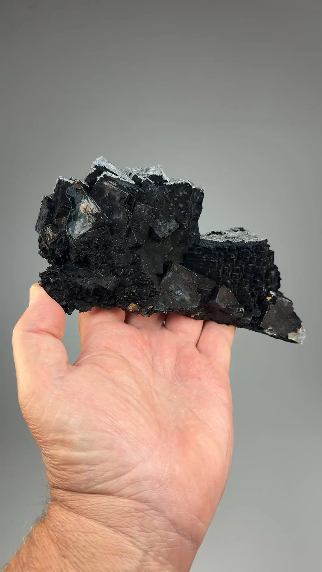 Goethite on Fluorite with Calcite - image 2