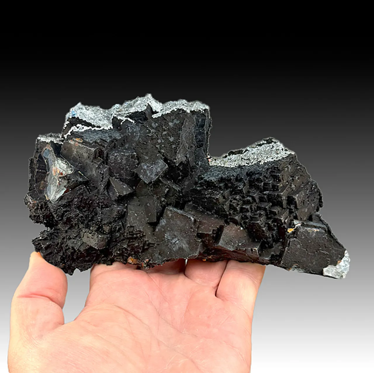Goethite on Fluorite with Calcite - image 1