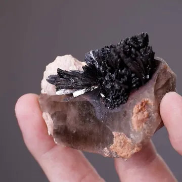 Goethite on Quartz with Microcline