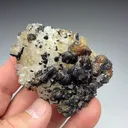 Goethite replacing Siderite on Quartz with Fluorite - image 2