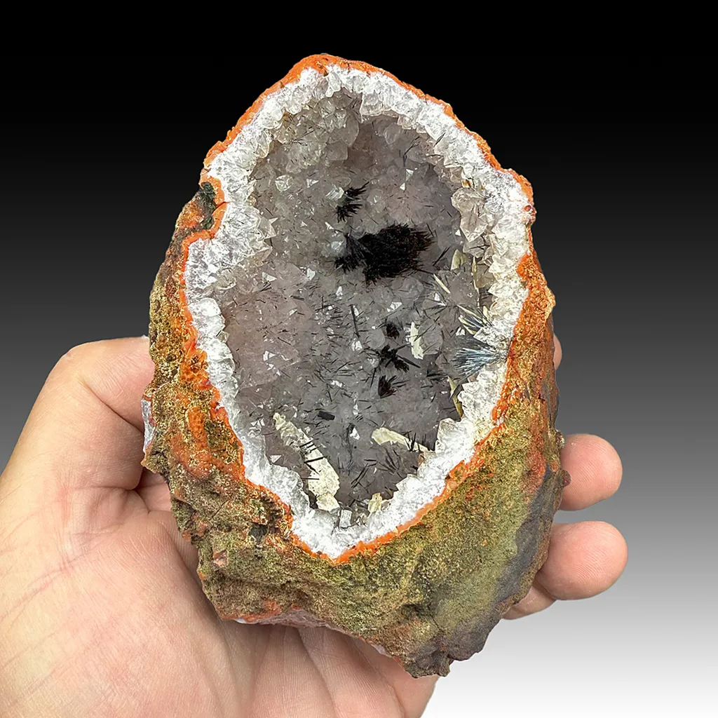 Goethite with Quartz, Quartz after Anhydrite image