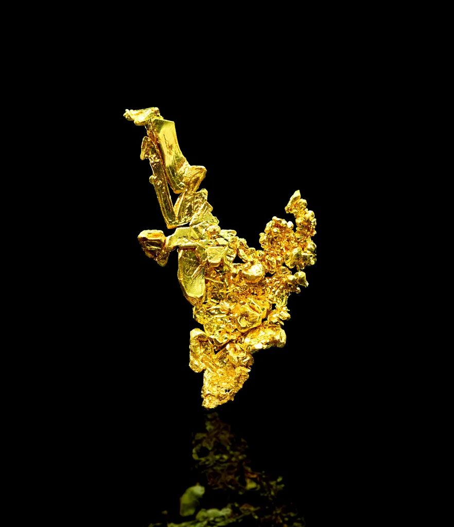 Gold from USA, California, Placer County, Michigan Bluff Mining District (Michigan Bluff Mining depo image