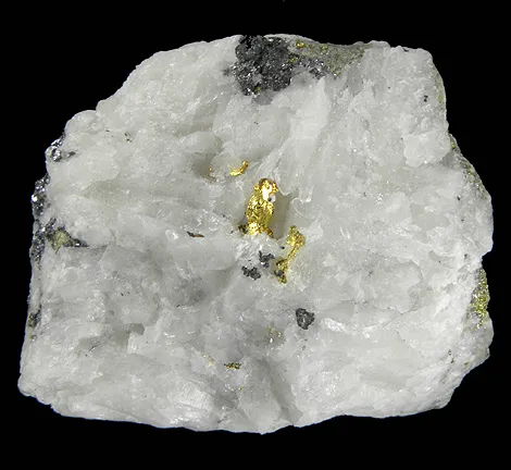 Gold, Hessite, Kutnohorite image