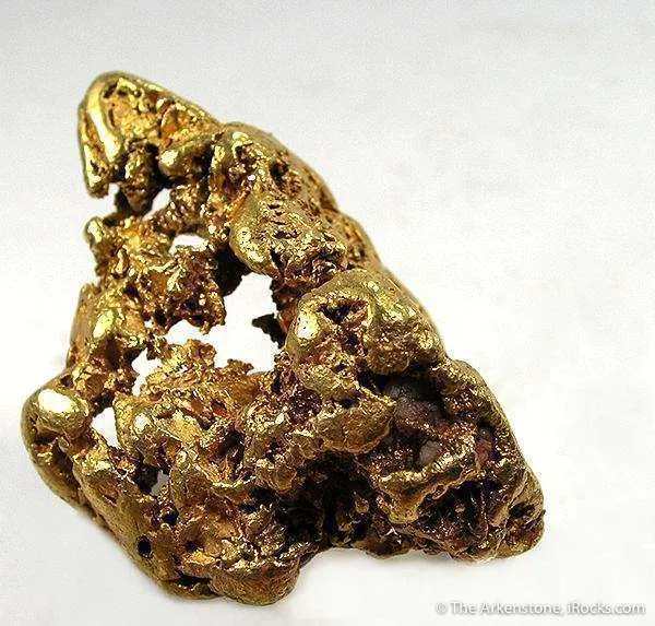 Gold Octahedral Hopper Crystal - image 3