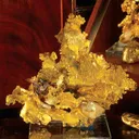 Gold, Quartz crystal, tree root fragment - image 1