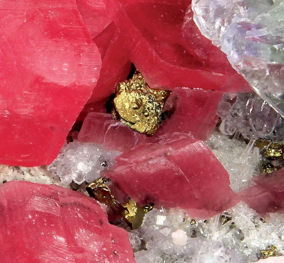Gold, Rhodochrosite - image 1