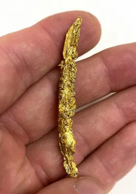 Gold with Calcite and Goethite - image 2